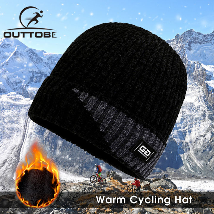 Outtobe Winter Knitted Hats Trendy Knitted Beanie Hat Winter