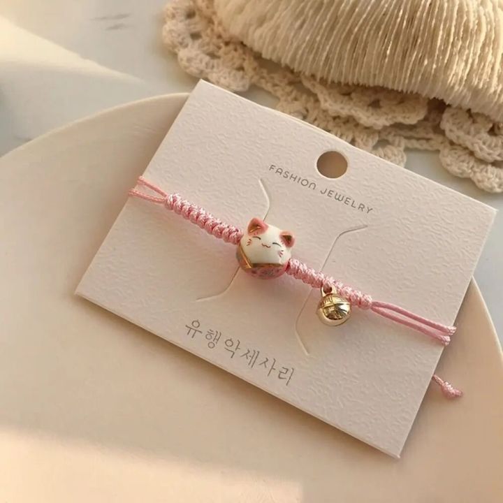 Rope%20Handmade%20Bell%20Cute%20Ceramic%20Cat%20Pendant%20Maneki%20Neko%20Bracelet%20Red%20Braided%20Rope%20Women%20Hand%20Ring%20Chinese%20Style%20Jewelry%20-%20Image%204
