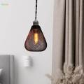 Iron Wire Lampshade Light Bulb Cage Vintage Style Lamp Holder Lantern Shade Ceiling Pendant Light Shade Hollow Lampshade for Kitchen Island. 