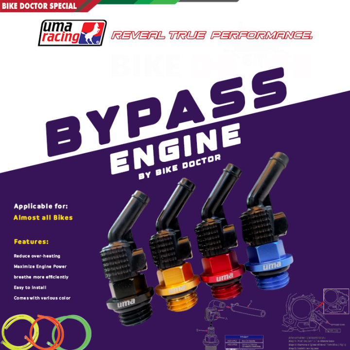 UMA Racing Engine Bypass Oil Nut Capsule 45° & 90° with VENTHOSE Hose 1 Set