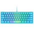 K61 RGB Wired Keyboard 60 Percent 62 Keys Ergonomic Gaming Keyboard Ultra-Compact Mini Keyboard Multiple Modes For Laptop PC.