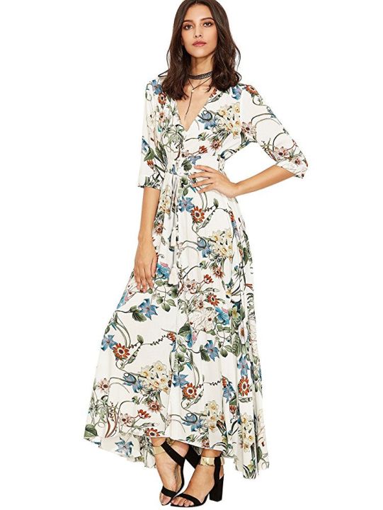 Amazon's%20new%20bohemian%20retro%20ethnic%20pattern%20resort%20V-neck%20loose%20maxi%20dress%20maxi%20dress%20-%20Image%208