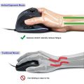 BOW Wired Gaming Mouse Programmable 12 Buttons RGB Mouse for Gamer Desktop Laptop PC Ergonomic Vertical Mouse Joystick 10000DPI.