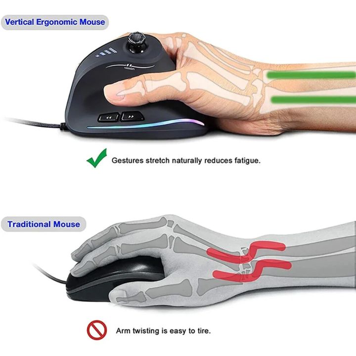 BOW%20Wired%20Gaming%20Mouse%20Programmable%2012%20Buttons%20RGB%20Mouse%20for%20Gamer%20Desktop%20Laptop%20PC%20Ergonomic%20Vertical%20Mouse%20Joystick%2010000DPI%20-%20Image%205