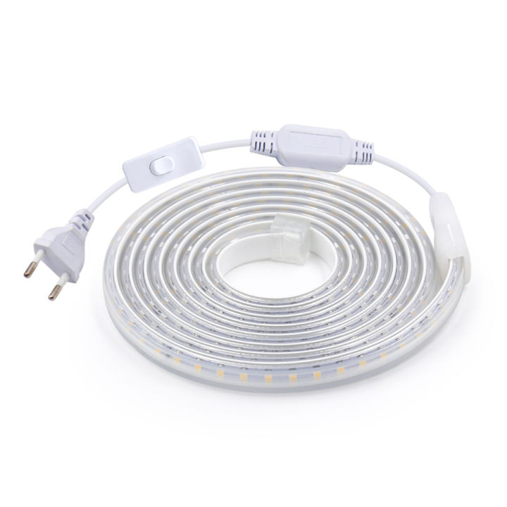 220V%20LED%20Strip%20Waterproof%202835%20120Leds/m%20High%20Bright%20LED%20Strip%20Light%20with%20Switch%20White%20Warm%20White%20Natural%20White%20Ribbon%20Rope%20Tape%20-%20Image%207