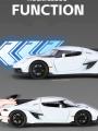 1/32 Scale Koenigsegg Jesko Car Model Toys Alloy Diecast Models with Light Pull Back Function Collection Boys Toys for Children. 