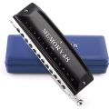 Swan 12-Hole Chromatic Memory 48 Harmonica Advanced Custom Professional Playing. 