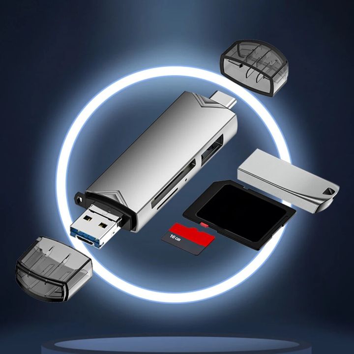 Olaf OTG Type C Micro sd card Reader type c to usb otg adapter 6 in 1 USB 3.0 TF card USB flash drive Type C Card reader