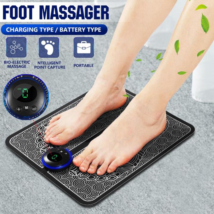EMS Foot Massager | Folding Portable Feet Massage Machine | Electronic  Muscle Stimulatior Massage Mat USB Rechargeable - Fitness Mart |  Daraz.com.bd