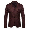 Royal Blue Blazer Men Casual Suit Solid Colour Mens Blazers Jacket Coat XXXL Size Single Button B10. 