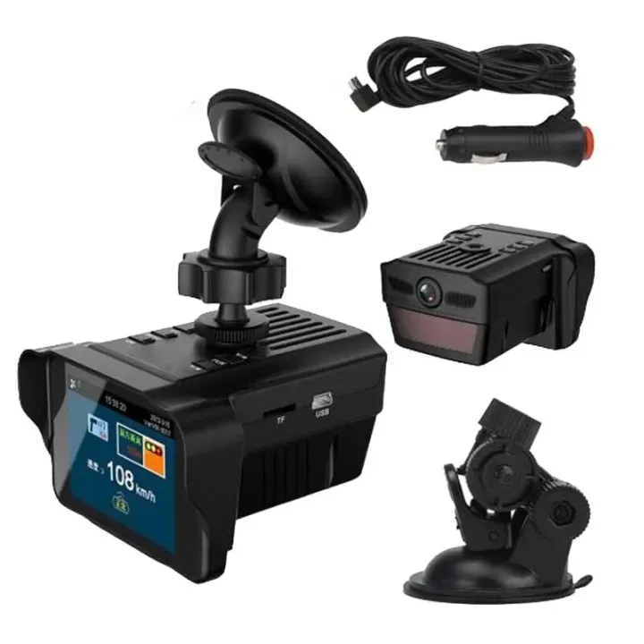 H588 Car 2 In 1 Dashcam Antiradar Combo Speed Camera Registar Signal Anti Radar Dvr Dash Cam Smart Radar Detector with Recorder
