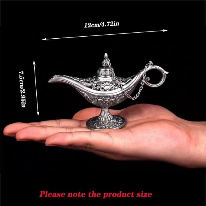 12cm(4.7)Classic%20Rare%20Hollow%20Legend%20Aladdin%20Magic%20Genie%20Lamps%20Incense%20Burners%20Retro%20Wishing%20Oil%20Lamp%20Home%20Decor%20Gift%20-%20Image%202