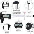Caliber Digital Caliper Vernier Tools Ruler Pachometer Digital Barbell Micrometer Electronic Caliper Plastic Handle Calibrator-0-100mm Black.