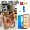 Colorful Casing For OnePlus Nord CE4 Lite 5G 2024 Shockproof Silicone Phone Case 3 in 1 Camera Lens Glass Screen Protector Film.