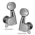 4 PCS Ukulele Tuning Peg Uke Knobs 1:15 Closed Style Tuners Tuning Key for 4 String Ukelele - silver. 