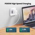 UGREEN 2 Pack USB C to USB Type C Cable 60W for Samsung MacBook iPad Pro USB Type C Charging Cable 3A Quick Charge 4.0 USB C.