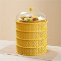Food Insulation Covers 5 Layer Transparent Stackable Dustproof Leftovers Food Storage Box Container Kitchen Organization food cover food safety. 