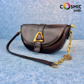 Cosmic Bags Ladies Bag Crescent Shape Solid Color PU Leather Crossbody Shoulder Bags For Women.
