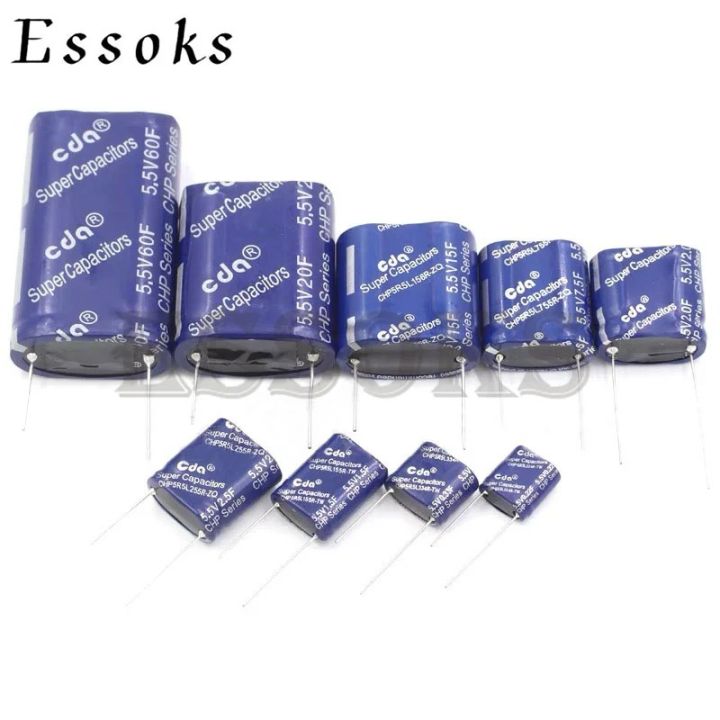 1PCS Super capacitor farad capacitor combination type 5.5V 0.22F 0.33F 0.47F 0.5F 1F 1.5F 2F 2.5F 3.5F 4F 5F 7.5F 10F