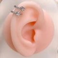 1Pcs Fashion Star Heart CZ Nose/Lip/Ear Hoops Septum Hoop Nose Ring Crystal Piercing Ear Tragus Cartilage Earrings Body Jewelry. 