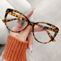 Women Retro Anti-Blue Light Cat Eye Frame Glasses Vintage Computer Eye Production Eyeglasses Classic Plain Spectacles. 