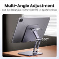 UGREEN Tablet Stand Adjustable Aluminum Tablet Holder for Desk ipad pro 12.9, 9.7, 10.5, ipad air Mini 4 3 2, iPhone 12 pro max, Nintendo Switch, Surface pro. 
