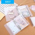 A5 A6 A7 A4 B5 Binder Pockets Waterproof PVC Pouch Transparent Binder Zipper Folders File Manager Storage Folder Document Filing Bags 6 Holes Organizer Storage Loose Leaf Bag.