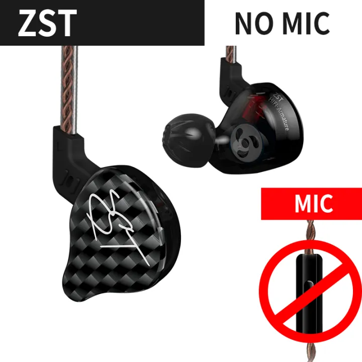 KZ ZST Wired Earphone Detachable Cable In Ear Monitor Noice Cancelling Headset HiFi Music Sport Game Phone Earbuds Headphones