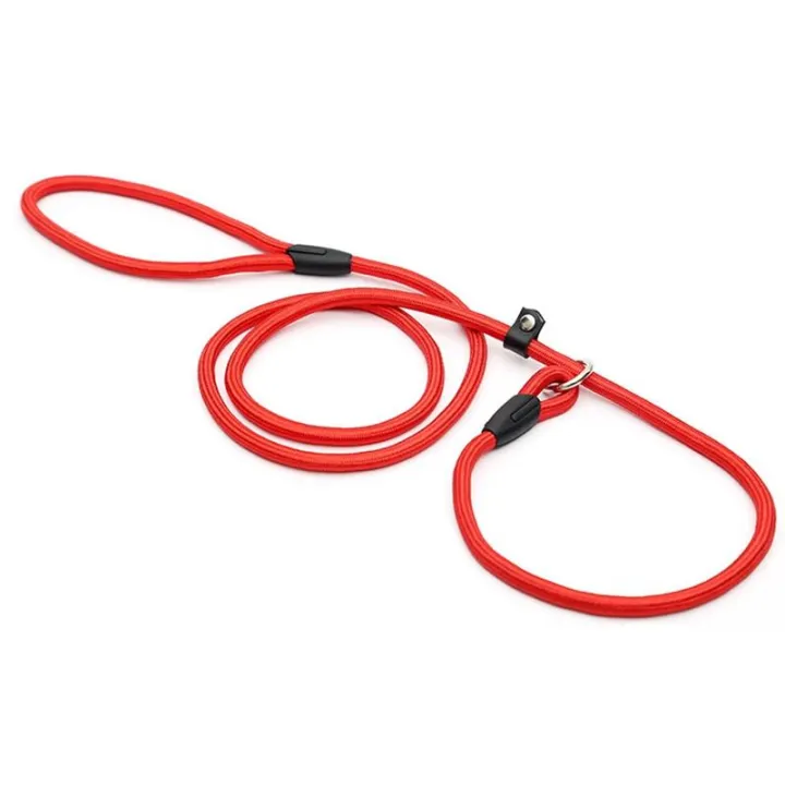 Sturdy%20Pet%20Collar%20Rope%20Nylon%20Dog%20Slip%20Training%20Walking%20Lead%20With%20P%20Chain%201cm%20red%20-%20Image%204