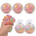 1PC Creative New Decompression And Ventilation Grape Ball Toys Tricolor Colorful Beads Grape Ball Pinch Le Children's Toys. 