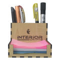 Wooden Pen and Notepad Holder Desk Organizer- INTC-20154. 