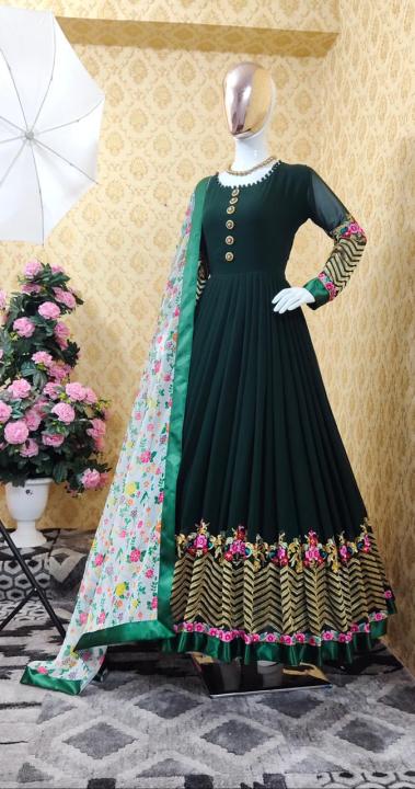 Semi-stitched%20Georgette%20Embroidered%20Party%20Dress-39%20-%20Image%205