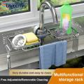 Sink Drain Rack Multipurpose Kitchen Sink Drain Rack Space-saving Organizer for Home Ideal for Sponge Brush Towel Drying Southeast Asian Buyers' Choice Faucet Sponge Holder.