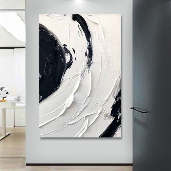 Simple%20Thick%20Texture%20Canvas%20Abstract%20Black%20And%20White%20Art%20Painting%20Large%20Size%20Wall%20Picture%20For%20Bedroom%20Custom%20Artwork%20Unframed%20-%20Image%204