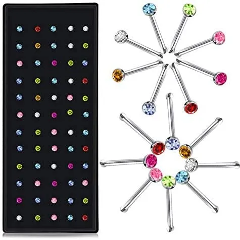 Stainless%20Steel%20Nose%20Pin%20(5%20Pcs%20White%205%20Pcs%20Colorful%20)%2010Pcs%20-%20Image%203