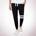 Black Cotton Double Stripe Jogger for Men - Joggers For Men.