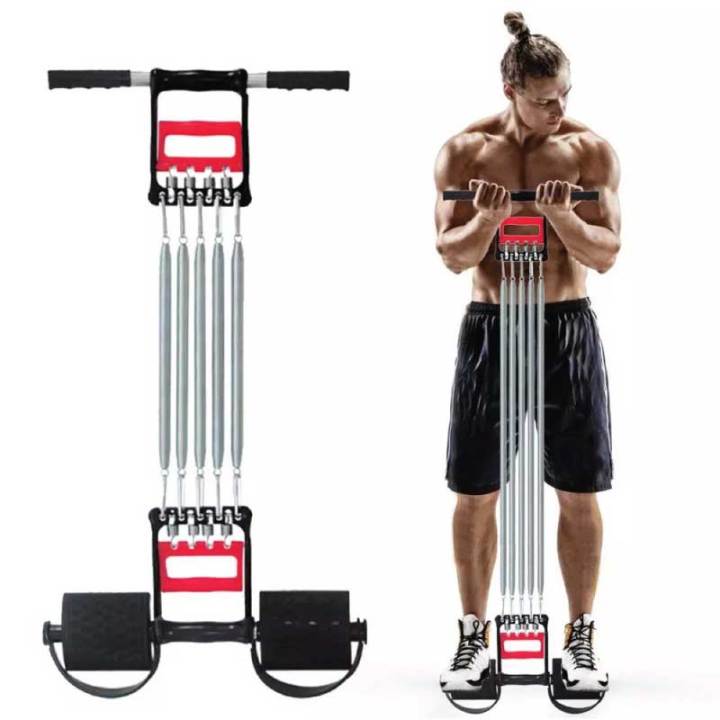 5 Spring Puller Chest Muscle Pull Expander Gym Exercise Fitness Multi-Function