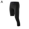 S-XXXL Men One Leg Basketball Tights Compression Polyester Sports Training Running Fitness Tights Pants Athletic Base Layer. 