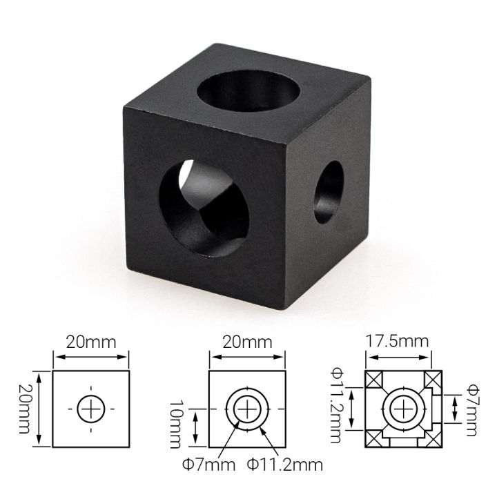 4pcs%20Openbuilds%20Three%20Way%20Block%20Cube%20Corner%203%20Way%20Connector%2020*2eisure%20time%200*20mm%20for%202020series%20V-Slot/C-Beam%20Aluminum%20Extrusions%20Profiles%20-%20Image%202