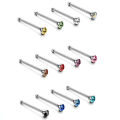 40/60PCS Surgical Steel Nose Ring Pack Indian Nose Pin Lot Nose Piercing Ring Set Crystal Nariz Ring Bulk Nose Piercing Stud Lot.