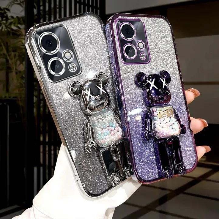 For%20Realme%209%204G%20/%20Realme%209%20Pro%20/%20Realme%209%20Pro+%20/%20Realme%209i%20Casing%20case%20with%20Cartoon%203D%20Bear%20Stand%20Luxury%20Slim%20Gradient%20Plating%20Glitter%20Girls%20Stylish%20Back%20Cover%20Clear%20Soft%20Silicone%20Protective%20Cases%20Pouch%20-%20Image%202