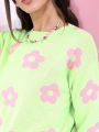 Pantoneclo Premium Women's / Girl's Flower Design Sweater / Cardigan / Pullover. 