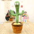 Dancing Cactus Toy Electric Cactus Sing Repeat Singing  Rechargeable Talking Cactus Mimicking Toy For Plush Toys 120 SONGS. 