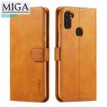 【3C VictoryEagle】[MIGA Plaza] for Samsung Galaxy A11/M11 R flip wallet case leather cover bags coques with card slots casing. 