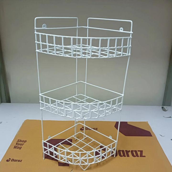 "White%20Finish%203-Step%20Triangle%20Corner%20Storage%20Rack%20%E2%80%93%20Durable%20Iron,%20Easy%20to%20Install,%20Hanging%20Kitchen%20Organizer%20%E2%80%93%201%20Pc"%20-%20Image%206