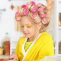 1 Bag Pink Plastic Large Grip Hairdressing big Hair Roll Roller curl Curlers Salon Home Use Curling Curler Rollers Styling Tools.