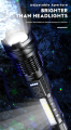 XHP50 Waterproof High Lumens LED Flashlight (Rechargeable Zoom LED Flashlight USB Torch Light).