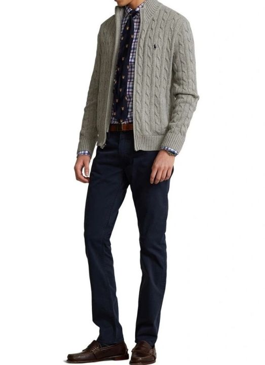 Ralph%20Lauren%20Cable-Knit%20Cotton%20Full%20Zipper%20Sweater%20%E2%80%93%20Grey%20-%20Image%202