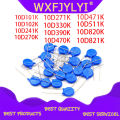 10PCS Varistor 10D101K 10D102K 10D241K 10D270K 10D271K 10D330K 10D390K 10D470K 10D471K 10D511K 10D820K 10D821K piezoresistor. 