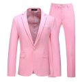 Red Formal Suit 2 Piece Sets for Men Wedding Party Dress Coat and Pants Big Size Terno Masculino Black White Blue Costume Homme.
